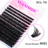 Heated bonded 80D eyelash clusters