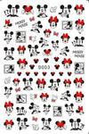 Black and red Mickey Mouse themed nail stickers