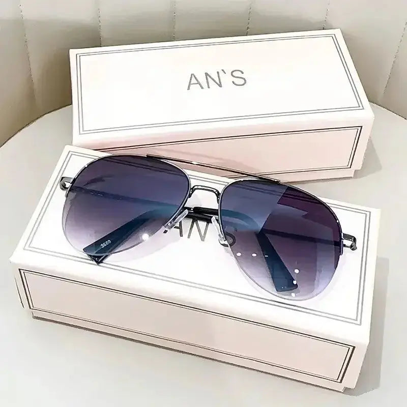 Stylish polarized UV400 sunglasses with purple gradient lenses. Unisex design for outdoor driving and cycling protection.
