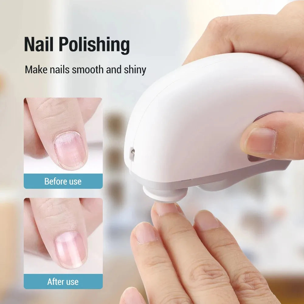 2 in 1 Electric Nail Clipper with Light and Safe Trimming