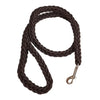 Brown braided dog leash