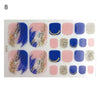 Blue and pink glitter nail stickers