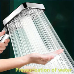 Adjustable shower head with pressurized water flow