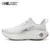 White breathable running shoes for men