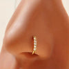 Fashion single row miniature zircon nose rings for women