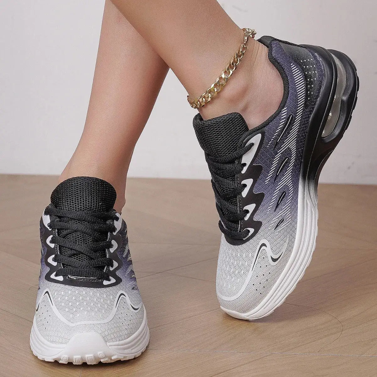 Women's breathable walking sneakers with cushioned sole and mesh upper, styled for casual or athletic use.