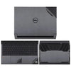 Gray brushed metal laptop skin cover for Dell