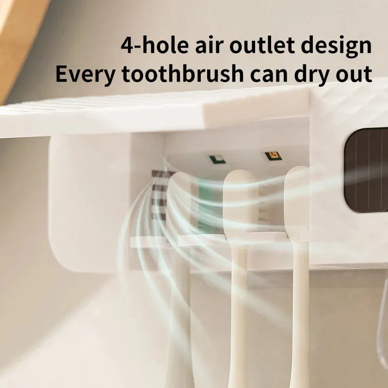 Smart Wall Mounted Toothbrush Holder with Dryer