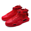 Red high-top fashion sports shoes for men