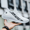 White mesh breathable casual sports shoes with unique sole design