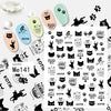 Cat themed nail stickers