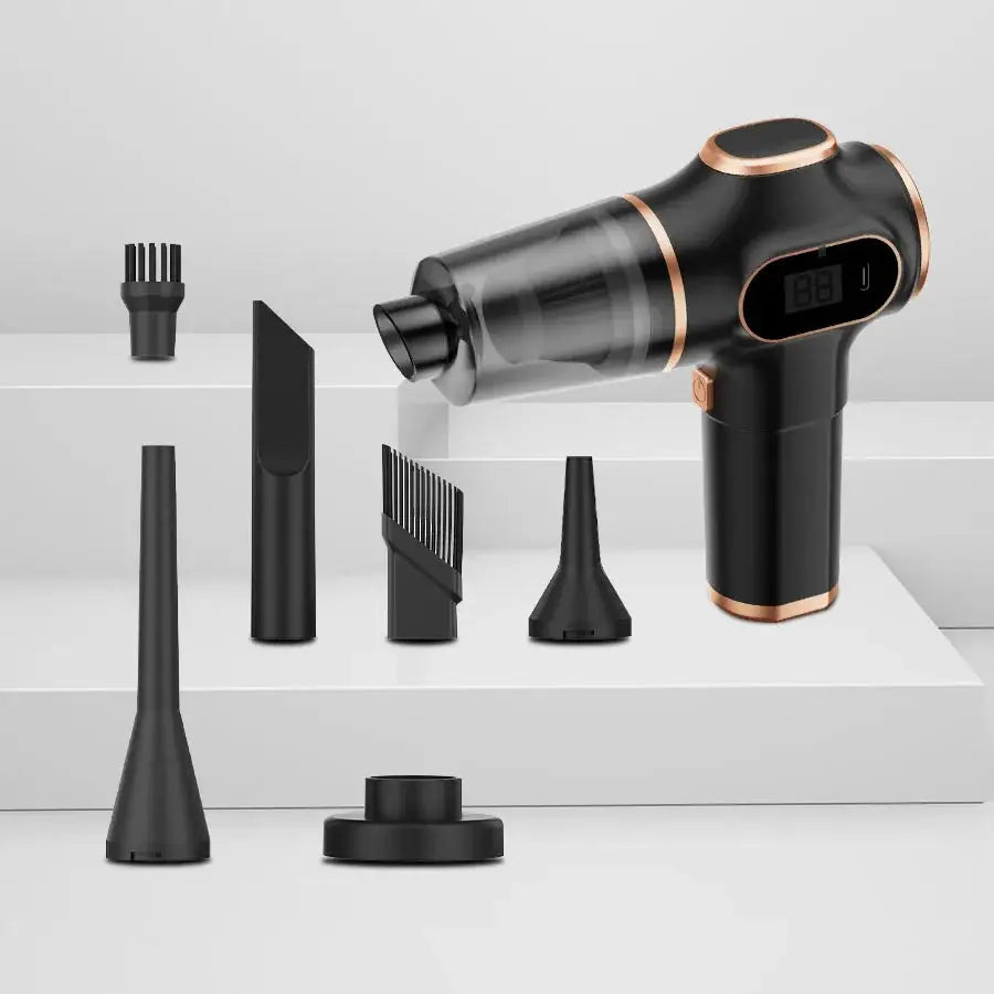 Portable Handheld Vacuum Cleaner – Powerful ABS Design with Long Battery for Car & Home Cleaning