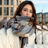 Women's Plaid Scarf with Tassels