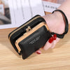 Black fashion women's wallet with gold clasp