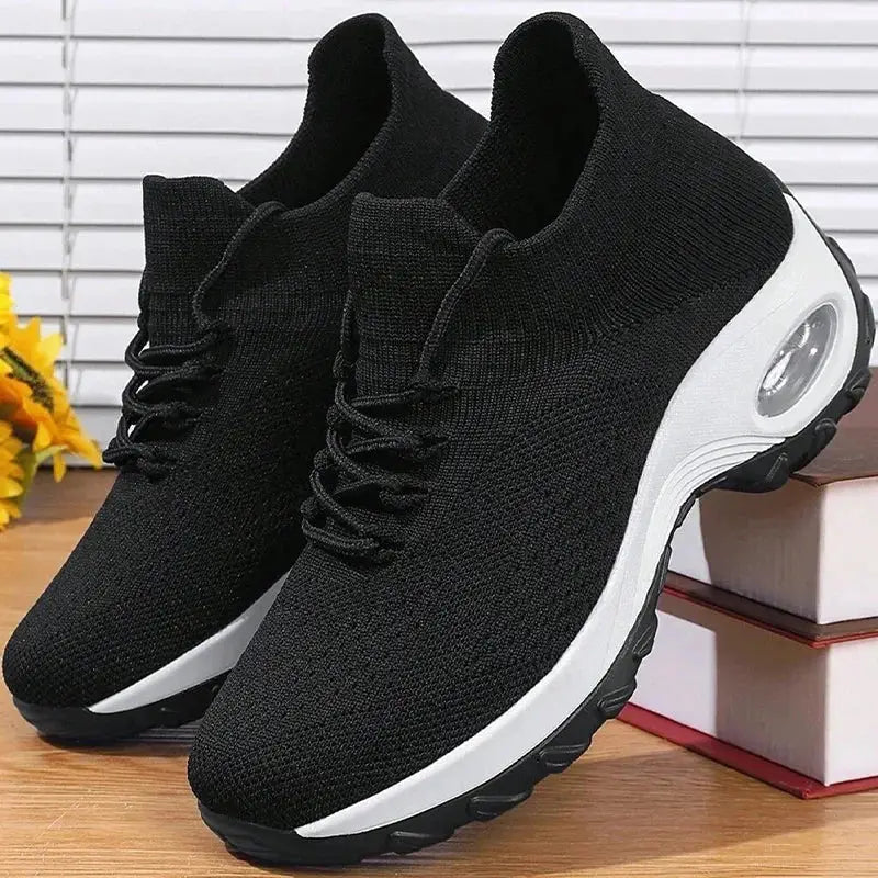 Summer Women’s Air Cushion Sneakers | Breathable Running Shoes with Height Boost for Outdoor Comfort
