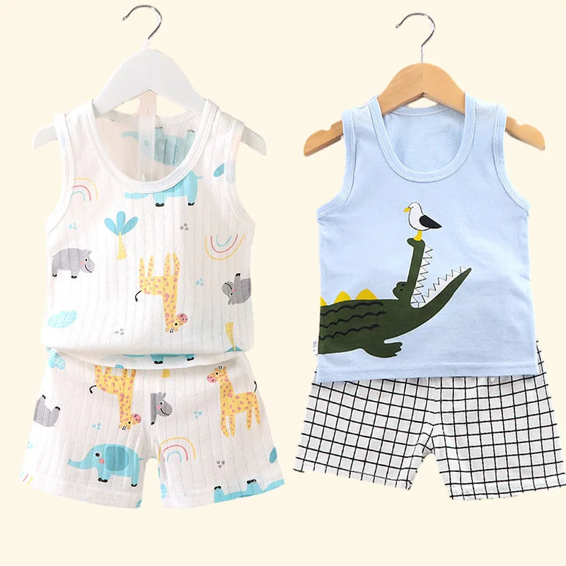 Printed tank tops, shorts, cute, breathable - PMMNAPOLES