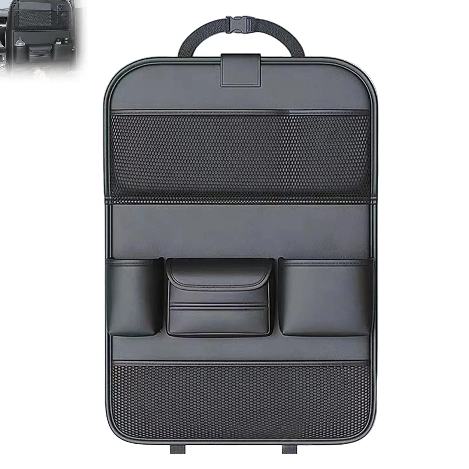 Folding Backseat Car Organizer with Multiple Pocket Storage