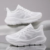 Lightweight white outdoor running shoes