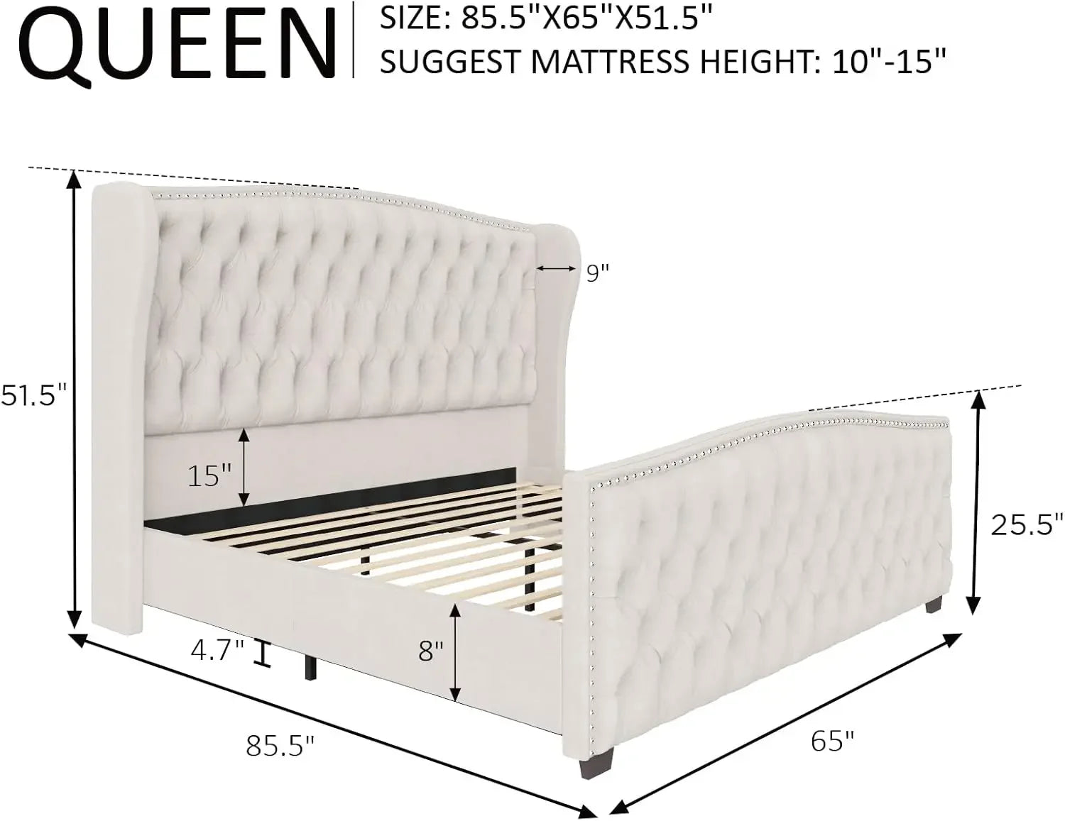 King size bed frame