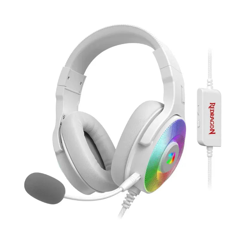 Redragon H350 Gaming Headset White RGB With 50mm Drivers