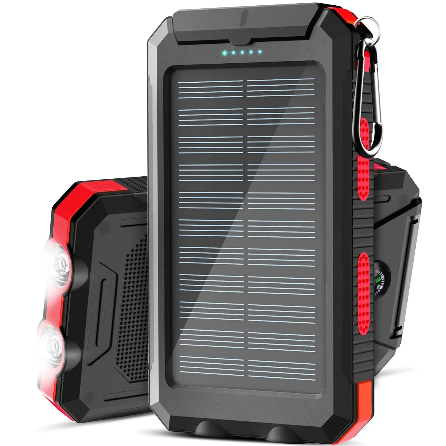 Solar Power Bank 38800mAh Waterproof Dual USB Charger for Outdoor Travel & Camping
