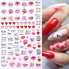 Red rose and love-themed nail art stickers