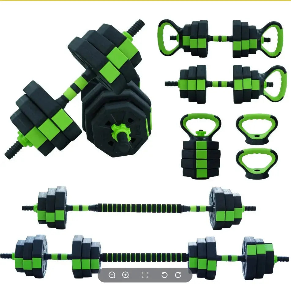 4-in-1 adjustable kettlebell and dumbbell set 66lb/88lb, barbell and push-up stand for home and gym workouts