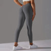 Gray push up sports leggings with V-waist