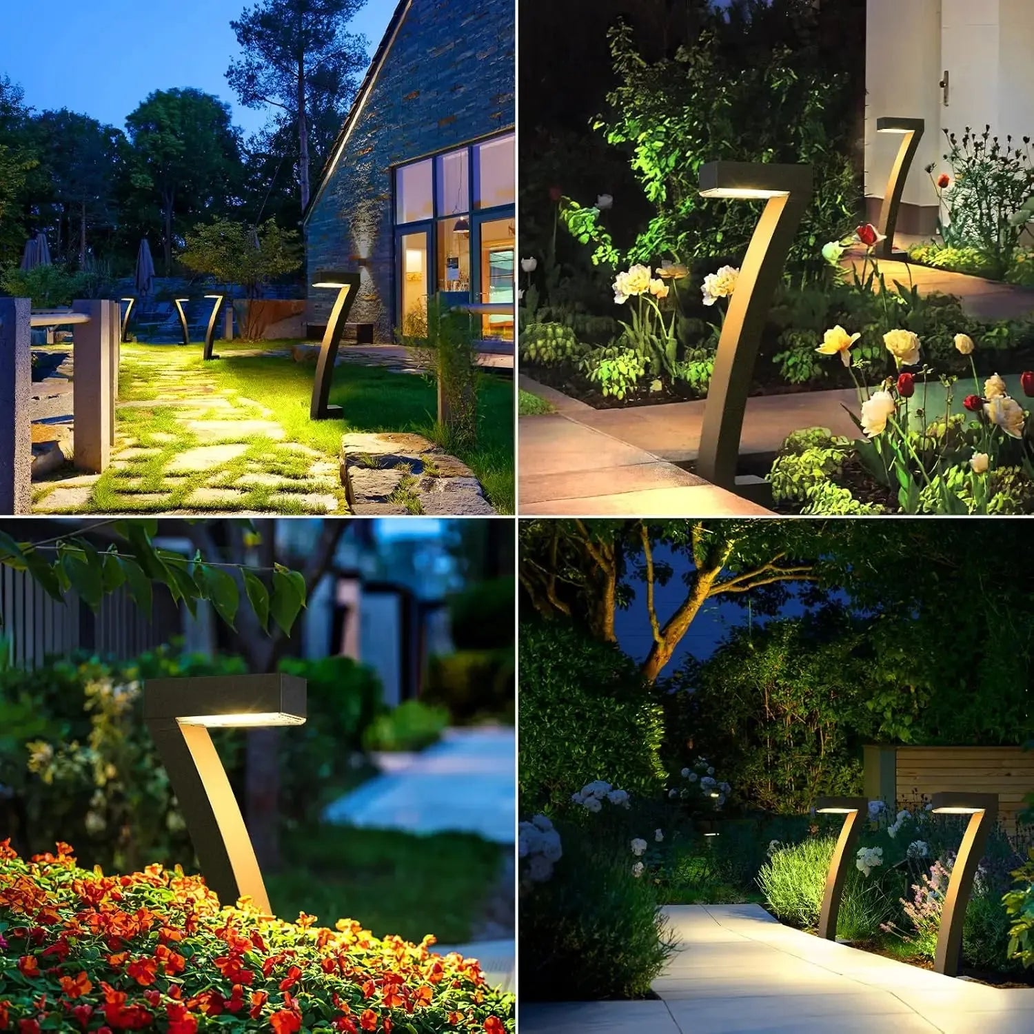 Solar Pathway Lights 6Pack Bright Outdoor LED Long Runtime