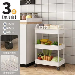 Multi-layer wheeled shelf