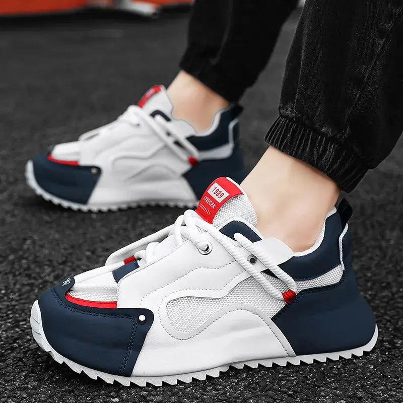 Men’s breathable casual sport shoes with soft sole, elastic shock absorption and non-slip grip for everyday comfort