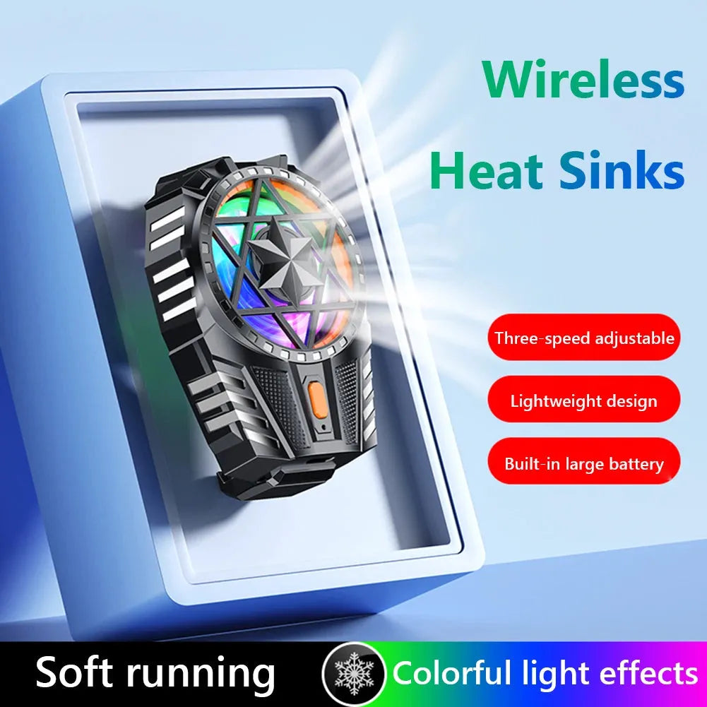 Rechargeable Phone Cooler with Three Speed Back Clip Fan
