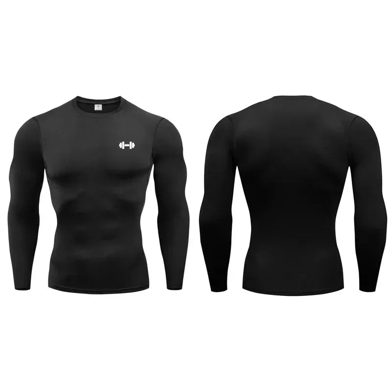 Men Long Sleeve Compression Shirt with Quick Dry Fabric