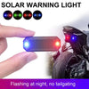 Mini solar LED car warning light on motorcycle