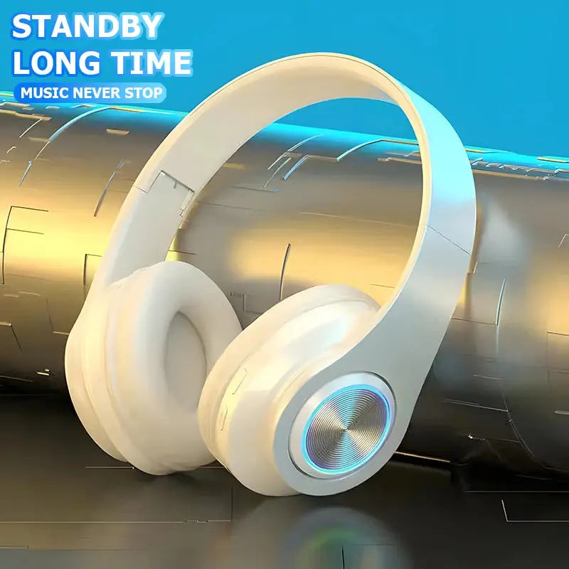 Wireless Gaming Headset – Lightweight Foldable Design with Built-in Microphone – Compatible with 3.5mm Audio Cable