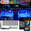 Car interior neon LED light kit with app control and remote