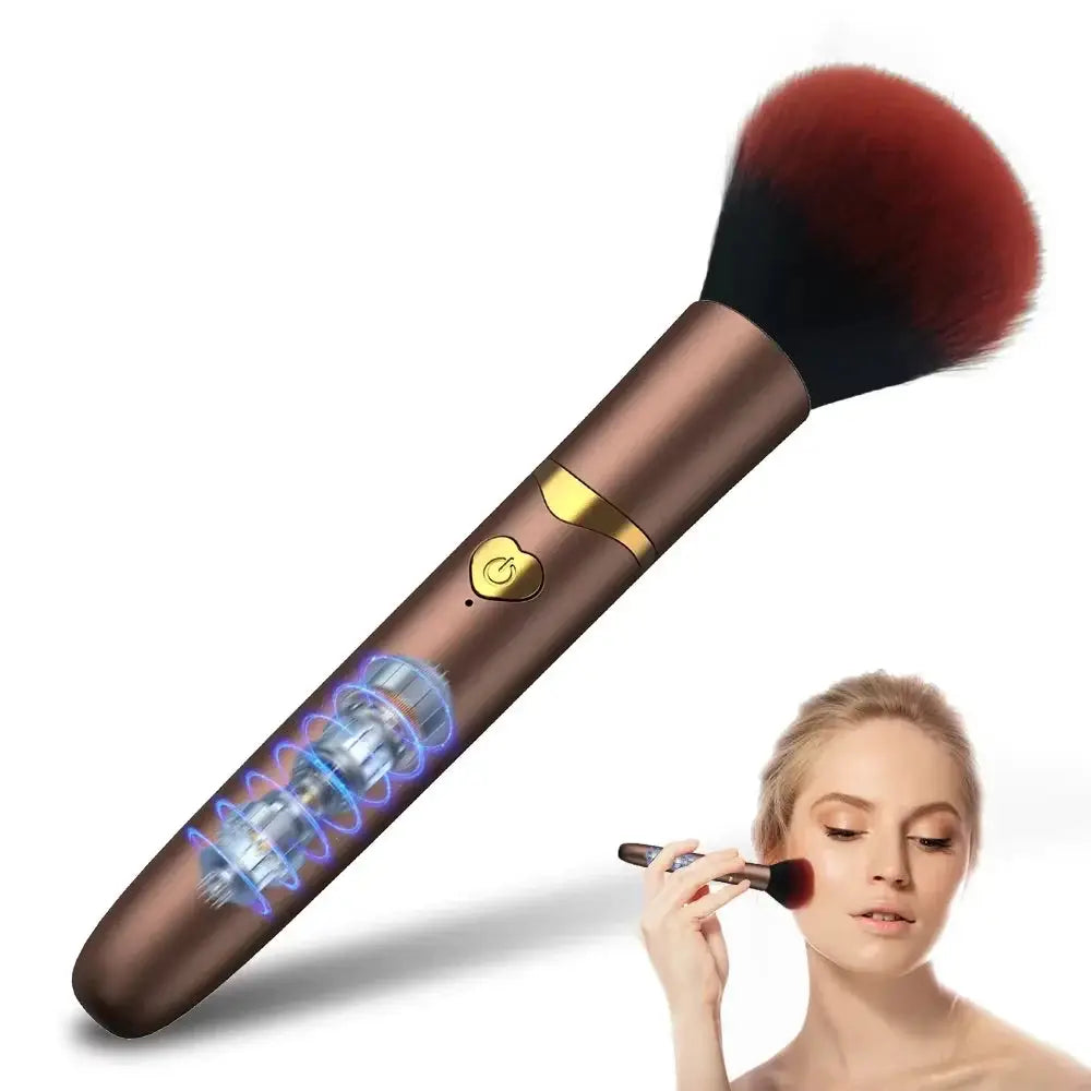 2-in-1 Electric Makeup Brush with 7 Vibration Modes Rechargeable & Soft
