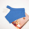 Blue one-shoulder sports top