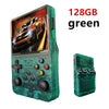 Green 128GB portable video game console with car game