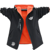 Black and orange double-sided waterproof jacket