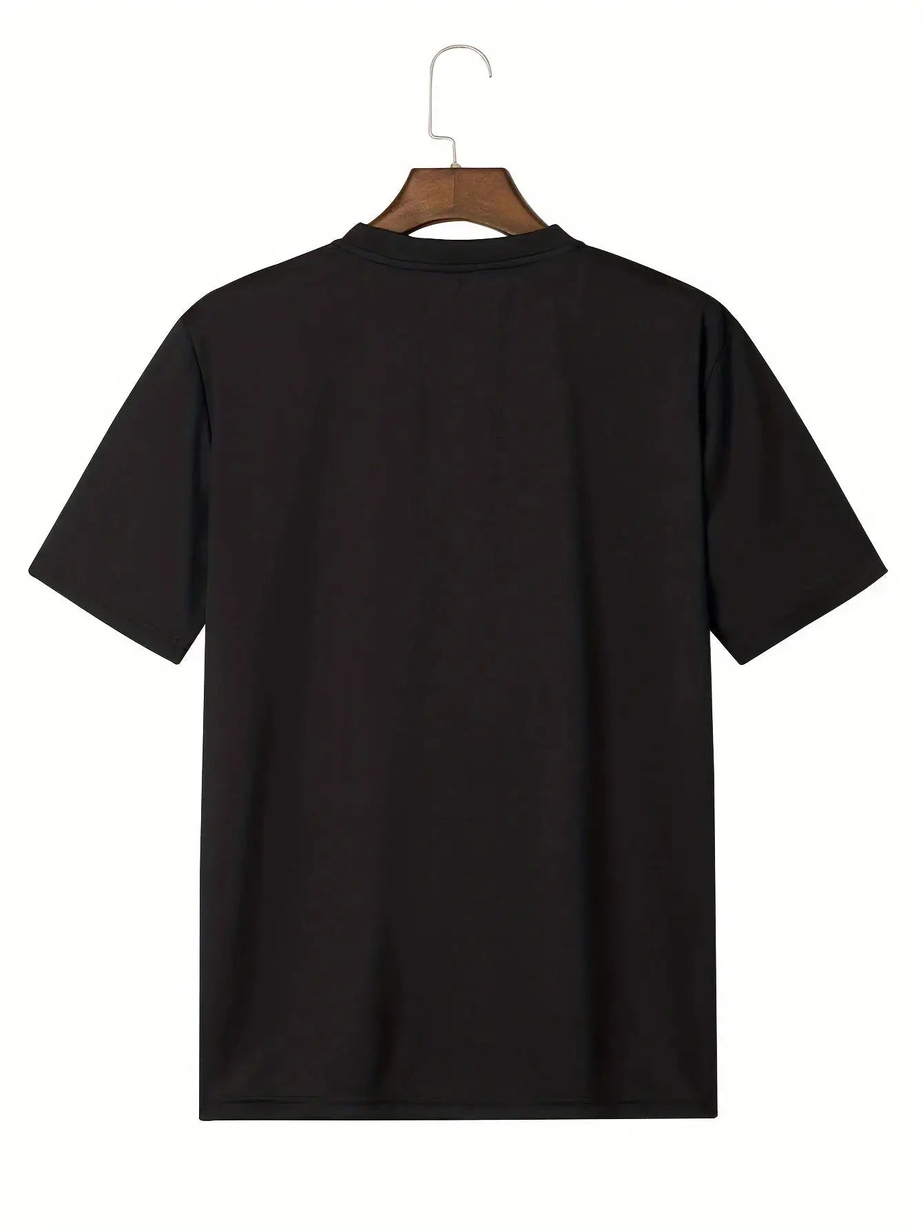 Men’s “Red, White & Blue Etiquette” Graphic T-Shirt – Black Short Sleeve Tee with  Print