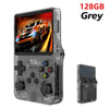 Grey 128GB portable video game console with car game