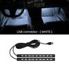 LED car interior ambient light kit with white lighting