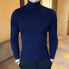 Men's casual vintage style wool turtleneck sweater