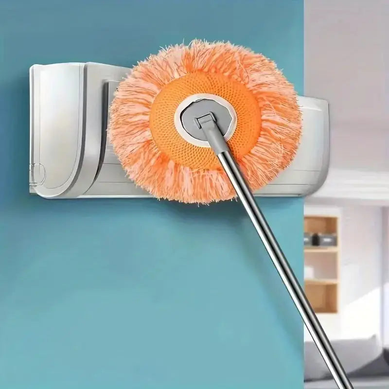 360° Ceiling & Wall Cleaning Mop – Extendable Dust Remover for Fans, AC, Tiles – Wet & Dry Dual-Use Floor Mop
