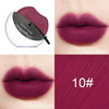 Violet matte lipstick with thin and thick coating