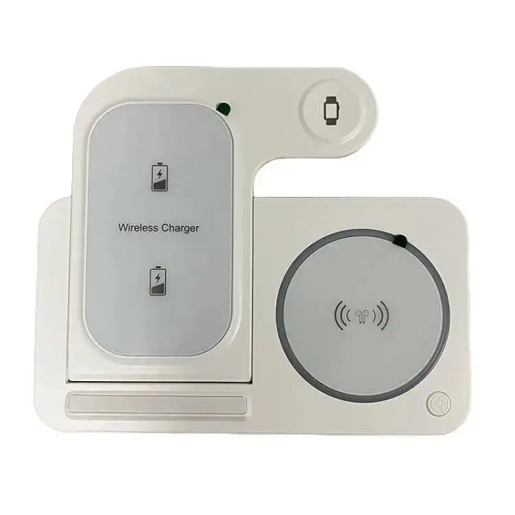 30W 3-in-1 Fast Wireless Charging Station – Foldable Charger Stand for iPhone 15/14/13/12/11, Apple Watch 9–5 & AirPods Pro
