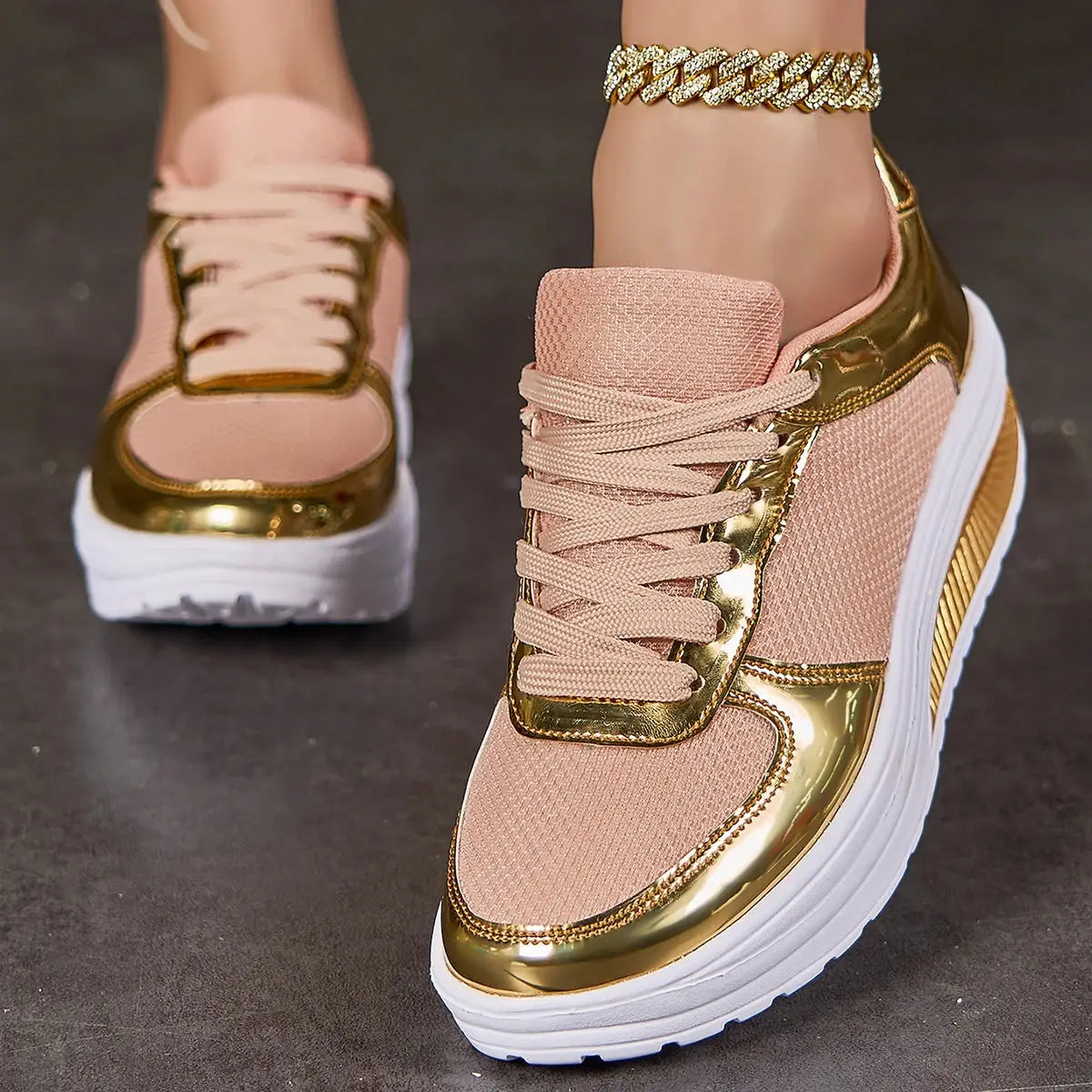 Women’s Fashion Glitter Sneakers | Lightweight Casual Party Shoes for Walking & Style