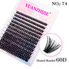 Heated bonded 60D eyelash clusters