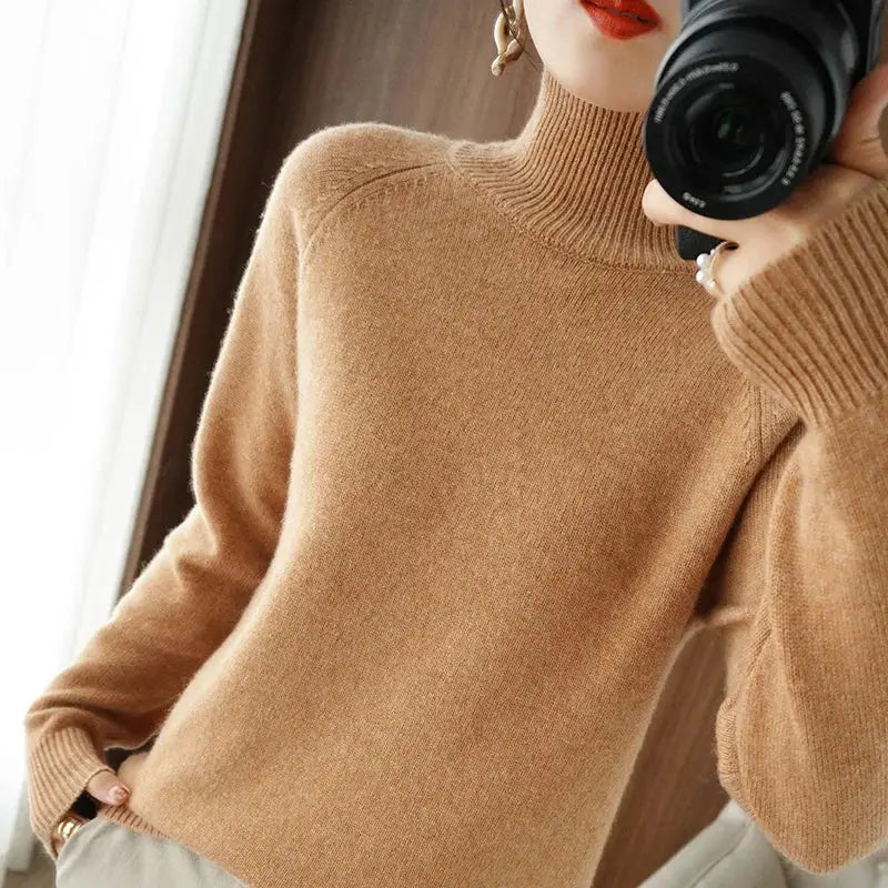 Basic merino wool sweater for autumn and winter - PMMNAPOLES